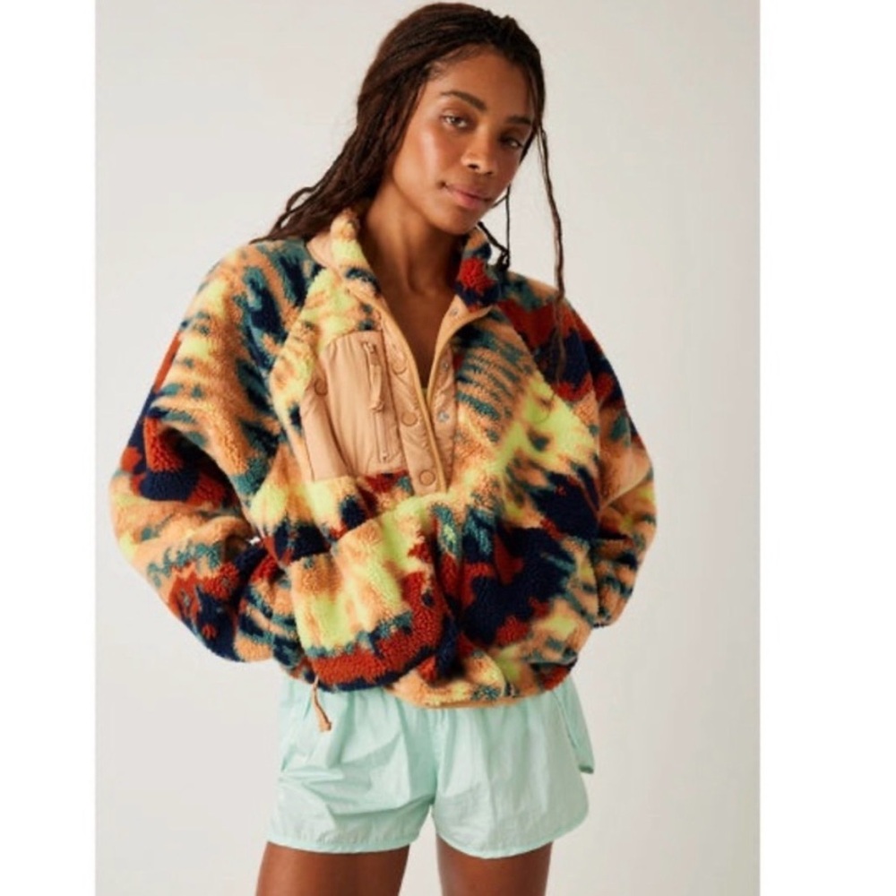 Free People Movement Multicolor Teddy Jacket